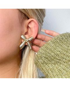 Women's Simple Spiral Bow Metal Alloy Earrings