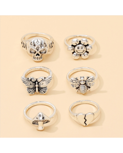 Minimalist Harajuku Style Retro Zinc Alloy Ring