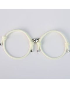 Magnetic Couple Bracelet Heart-shaped Suction Milan Rope Hand-woven