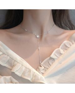 Six-Pointed Star Long Tassel Necklace