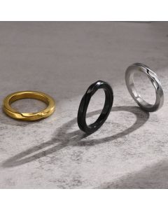 Stainless Steel Mobius Ring Black Ring