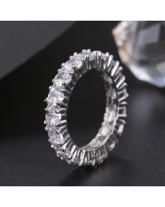 European And American Ring Female Zircon Row Diamond Ring