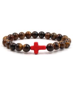 Nine-color Turquoise Cross Tigereye Bracelet Buddha Beads Bracelet