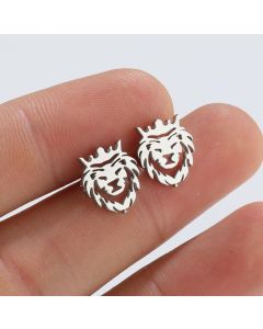 Women's Retro Hollow Lion Stud Earrings
