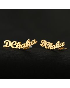 Stainless Steel Name Custom Earrings Personalized Letter Earrings Custom DIY English Name