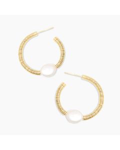 New Product Disc Pearl Copper Plating 18K Real Gold Earrings