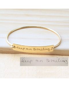 Laser Engraved Letter Titanium Steel Bracelet