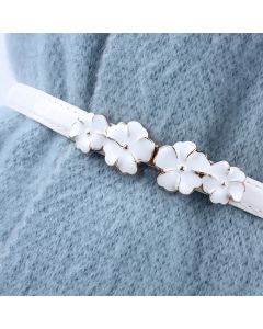 Single-circle Flower Alloy Buckle Belt