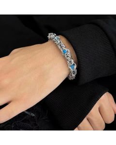 Klein Blue Beads Advanced Design Heavy Metal New Bracelet For Women