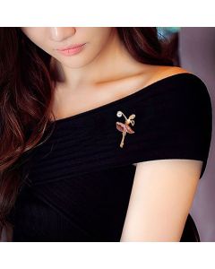 Fashion And Creative Alloy Diamond Ballerina Brooch