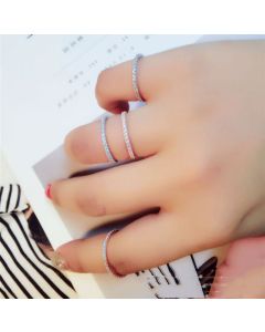 Women's 925 Full Diamond Circle Ring Fashion