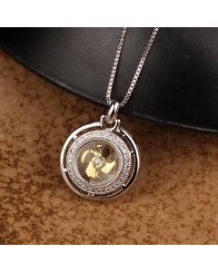 Time To Revolve In A Circle Crystal Windmill Pendant