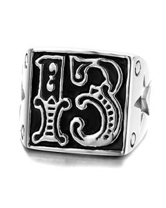Personality Vintage Lucky Number 13 Men's Ring