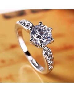 Fashion Personality Six-claw Diamond Ring For Women