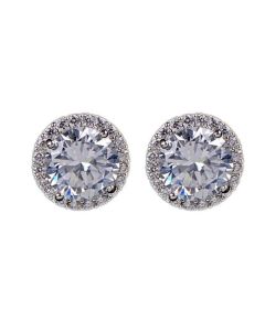 Fashionable round full stud earrings
