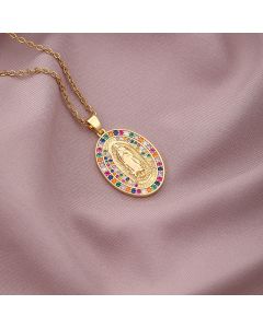 Vintage Catholic Virgin Mary Necklace Fashion