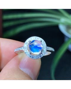 Natural Blue Moonstone Ring