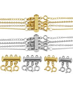 Stainless Steel Bracelet With Magnetic Buckle And Double Row Pearls
