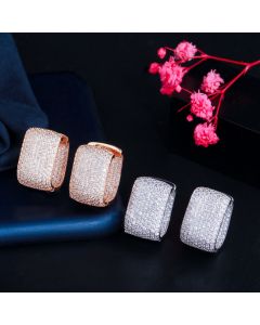 New Trendy Full Diamond Zircon Shiny Earrings