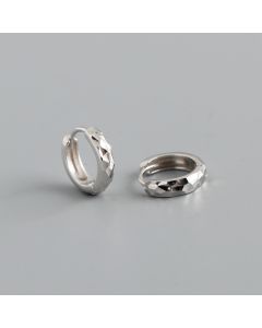 Carven Design Craft Irregular Face Circle Shape Ear Clip Personality Fashionable Golden Earrings