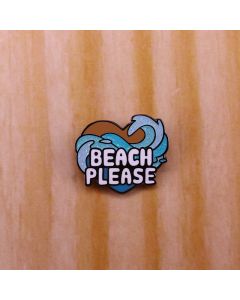 Glitter Beach Love Brooch Kawaii Wave Series Badge