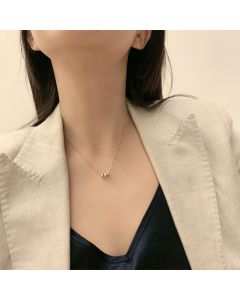 Simple Design 925 Geometric Ring Necklace Simple Design