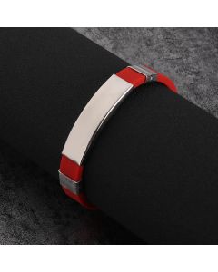 Titanium steel silicone bracelet for couples