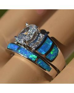Women's Aobao Two In One Ring Set With Zircon