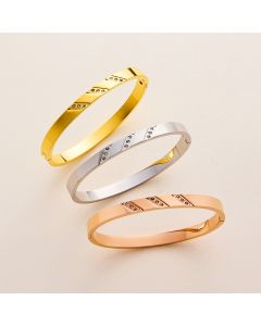 Titanium Steel Bracelet Female Round Diamond Special-interest Design