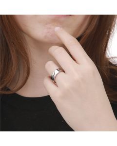 European And American Stainless Steel Glossy Fashion Ring