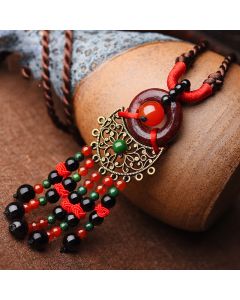 Ancient Tree Thousand Vine Yunnan Ethnic Jewelry Tassel Leather Tibetan Sweater Chain Pendant