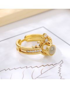 100 Languages I Love You Projection Ring Personality Opening Couple Ring Cross-border Jewelry