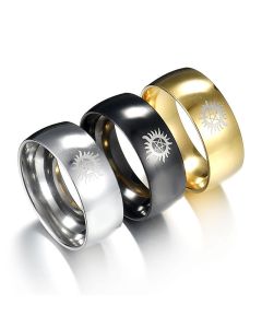 New Male And Female Stainless Steel Ring Ring 8mm Stainless Steel Ring