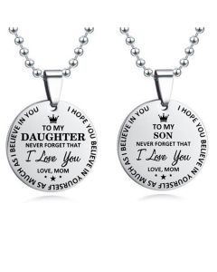 Stainless Steel Letter Necklace For Son And Daughter