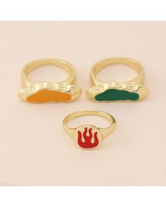 Simple Fashion Flame Personality Ring Women