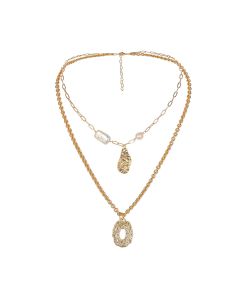 Simple Double-layer Special-shaped Hollow Geometric Pendant