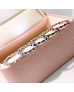 Silver Eternity Diamond Ring Full Round
