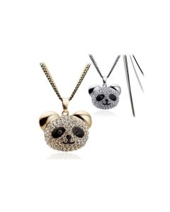 Accessories full diamond panda sweater chain