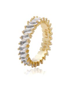 Ladies color rhinestone ring