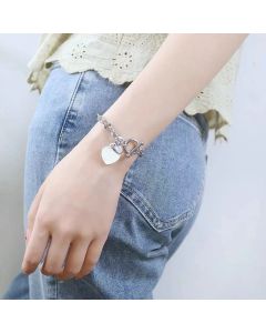Love Stainless Steel Jewelry Personality OT Buckle Senior Sense Titanium Steel Bracelet Female
