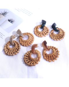 Fashion Handmade Resin Rattan Earrings