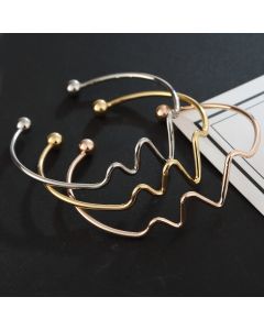 Lightning ECG exaggerated jewelry bracelet