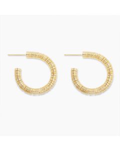 New Product Disc Earrings Copper Plating 18K Real Gold Copper Disc Ring String Jewelry