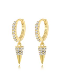 New Punk Style Geometric Diamond Earrings