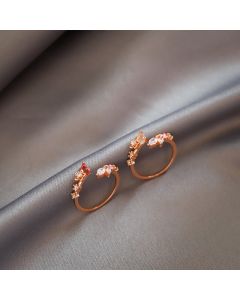 Flower crystal adjustable ring
