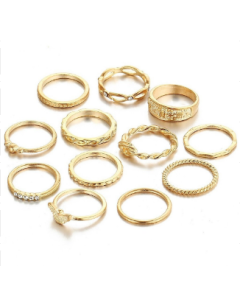 Set Golden Boho Knuckle Ring Set