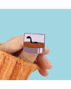 Compatible with Apple, Swimming Dinosaur Plesiosaurus Brooch Cute Cartoon Inspiration Badge