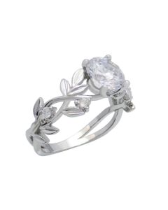 Explosive Branch Ring Ladies Fashion Zircon Flower Ring