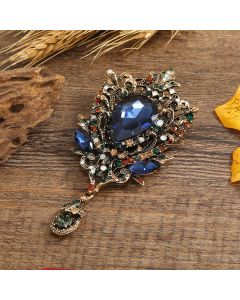 New Retro Hot Selling Rhinestone Water Drop Brooch For Women