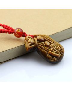 Tiger Eye' Stone Pi Xiu Pendant Tigereye Money Bag Pendant Wood Alexandrite Men's And Women's Wallet Jade Pendant Jewelry